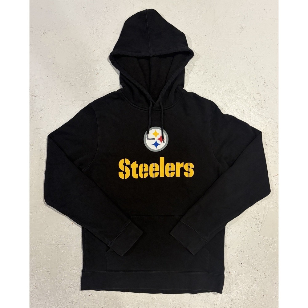 Majestic Pittsburgh‎ Steelers Sweatshirt Hoodie Mens Small Black NFL Football
